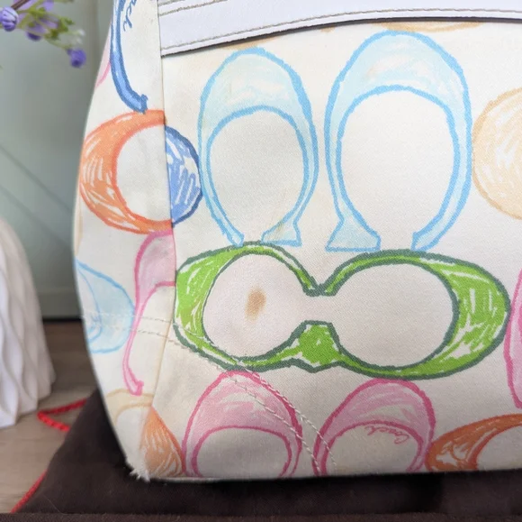 Coach Hamptons Signature Scribble Tote + Wallet - Picture 8 of 17